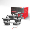 LEUMX Granite Cookware Set — 10 Piece | Non-Stick | All Hobs Including Induction