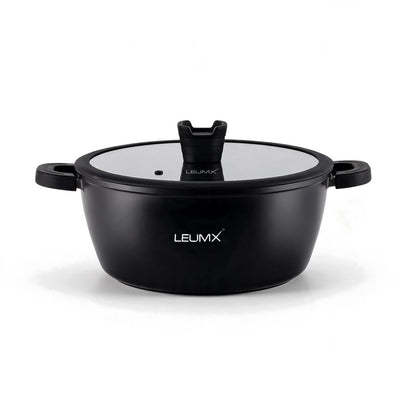LEUMX Kazan Braadpan 26 cm met Glazen Deksel