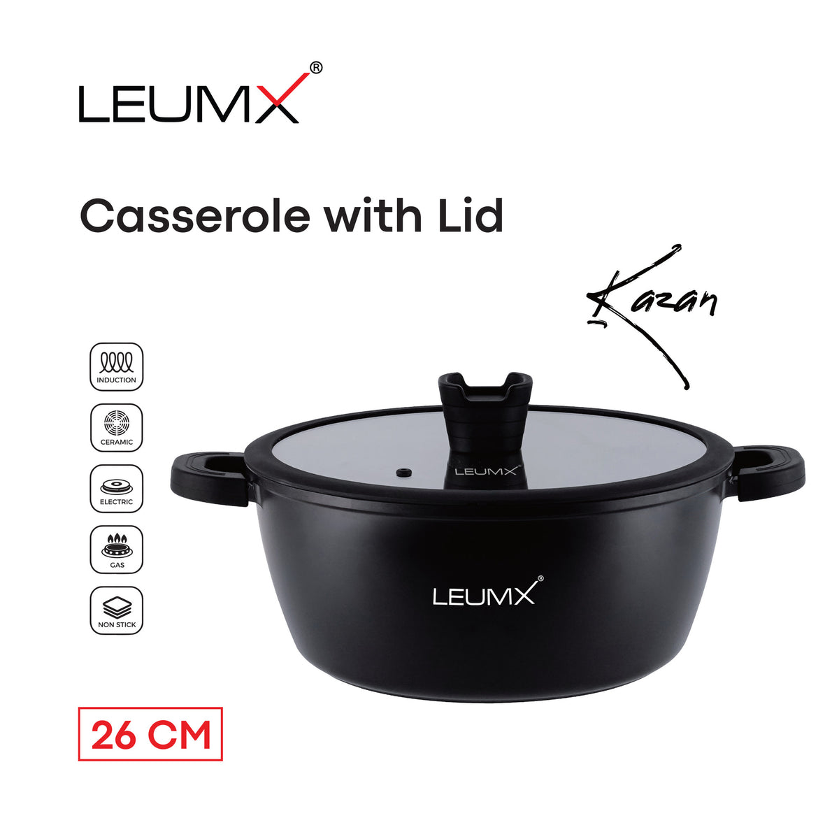 LEUMX Kazan braadpan 26 cm – kenmerken