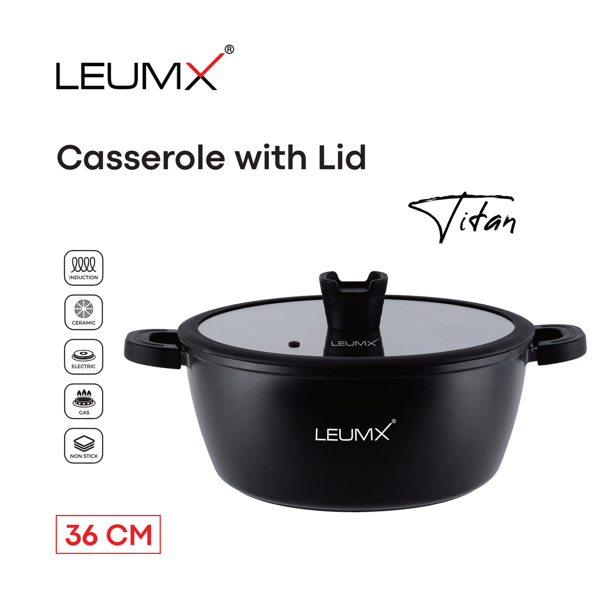 LEUMX Titan braadpan 36 cm – kenmerken
