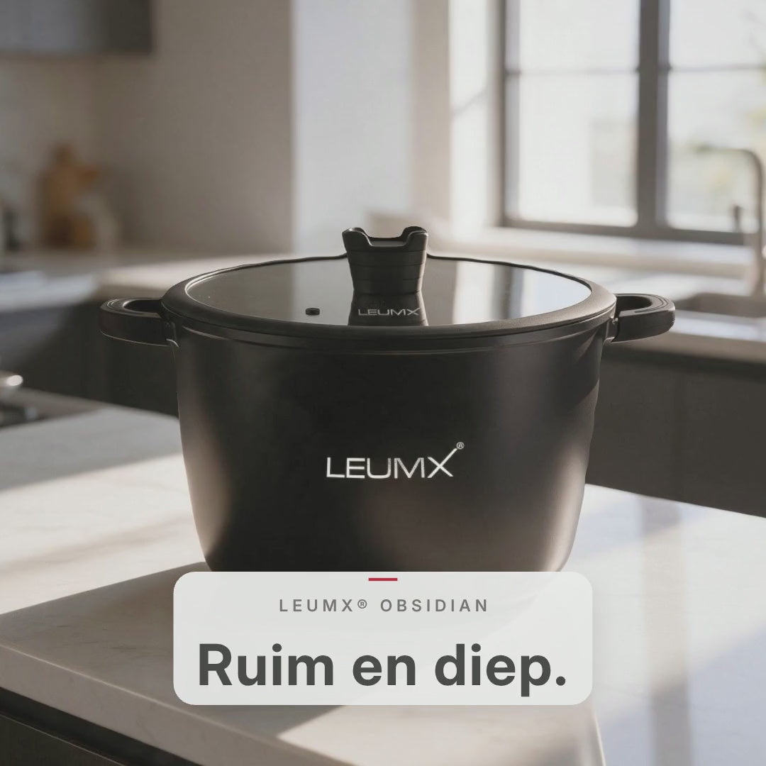 LEUMX Obsidian hoge kookpan 28 cm – productvideo